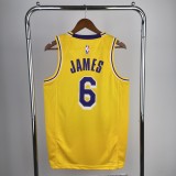 Los Angeles Lakers Yellow #6 James  round neck  1:1 Quality NBA Season Jerseys  2023