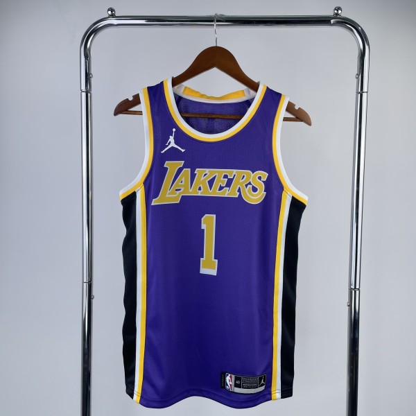 Los Angeles Lakers Jordan  Pruple #1 RUSSELL 1:1 Quality NBA Season Jerseys