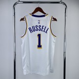 Los Angeles Lakers  White #1 RUSSELL 1:1 Quality NBA Season Jerseys
