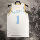 Retro Los Angeles Lakers White #1 RUSSELL 1:1 Quality NBA Season Jerseys  2023