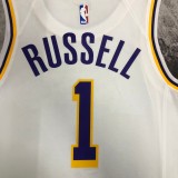 Los Angeles Lakers  White #1 RUSSELL 1:1 Quality NBA Season Jerseys