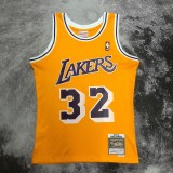 Retro Los Angeles Lakers Yollow #32 JOHNSON  1:1 Quality NBA Season Jerseys 1984-1985