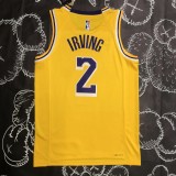 Los Angeles Lakers  75 Year  Yellow #2 IRVING 1:1 Quality NBA Season Jerseys