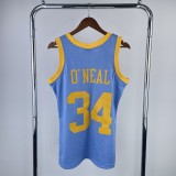 Retro Los Angeles Lakers Blue #34 O'NEAL  1:1 Quality NBA Season Jerseys 2002