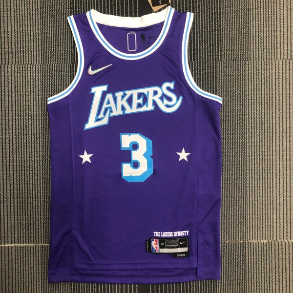 Los Angeles Lakers City Edition 75 Year  Prople #3 DAVIS 1:1 Quality NBA Season Jerseys 2022