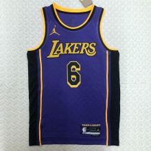 Los Angeles Lakers Jordan  Prople #6 James  round neck   1:1 Quality NBA Season Jerseys  2023