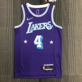 Los Angeles Lakers City Edition 75 Year  Prople #4 RONDO 1:1 Quality NBA Season Jerseys 2022