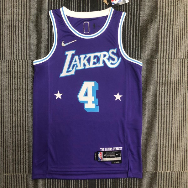 Los Angeles Lakers City Edition 75 Year  Prople #4 RONDO 1:1 Quality NBA Season Jerseys 2022