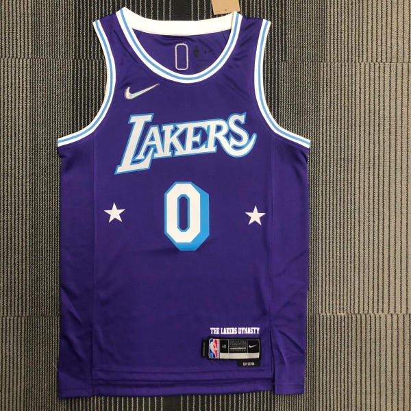 Los Angeles Lakers City Edition 75 Year  Prople #0 WESTBROOK 1:1 Quality NBA Season Jerseys 2022