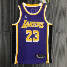 Los Angeles Lakers 75 Year Pruple #23 JAMES 1:1 Quality NBA Season Jerseys