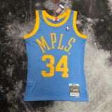 Retro Los Angeles Lakers Blue #34 O'NEAL  1:1 Quality NBA Season Jerseys 2002