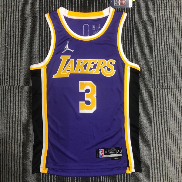 Los Angeles Lakers 75Year  Prople #3 DAVIS 1:1 Quality NBA Season Jerseys