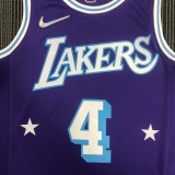 Los Angeles Lakers City Edition 75 Year  Prople #4 RONDO 1:1 Quality NBA Season Jerseys 2022