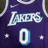 Los Angeles Lakers City Edition 75 Year  Prople #0 WESTBROOK 1:1 Quality NBA Season Jerseys 2022