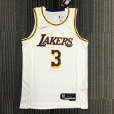 Los Angeles Lakers75 Year  White #3 DAVIS 1:1 Quality NBA Season Jerseys 2022