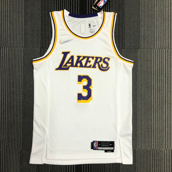 Los Angeles Lakers75 Year  White #3 DAVIS 1:1 Quality NBA Season Jerseys 2022