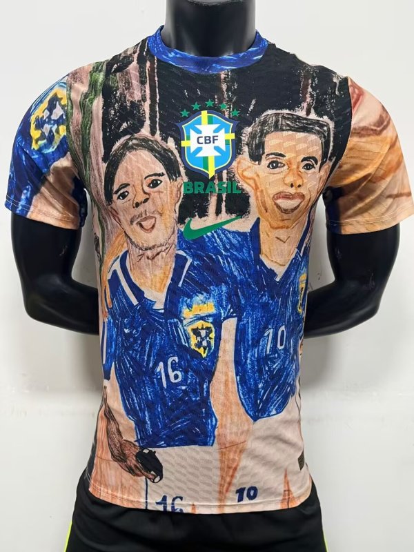 Brazil Special Edition graffiti Fans 1:1 Quality Soccer Jersey  26-27 (2026)