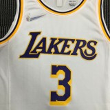 Los Angeles Lakers75 Year  White #3 DAVIS 1:1 Quality NBA Season Jerseys 2022