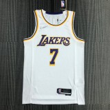 Los Angeles Lakers  75 Year  White #7 ANTHONY  1:1 Quality NBA Season Jerseys 2022