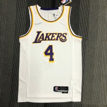 Los Angeles Lakers  75 Year White #4 RONDO 1:1 Quality NBA Season Jerseys 2022