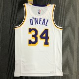 Los Angeles Lakers  75 Year  White #34 O'NEAL   1:1 Quality NBA Season Jerseys 2022