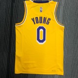 Los Angeles Lakers 75 Year  Yellow #0 YOUNG 1:1 Quality NBA Season Jerseys 2022