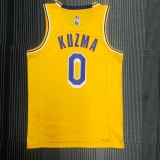 Los Angeles Lakers 75 Year  Yellow #0 KUZMA 1:1 Quality NBA Season Jerseys 2022