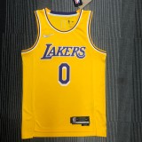 Los Angeles Lakers 75 Year  Yellow #0 KUZMA 1:1 Quality NBA Season Jerseys 2022