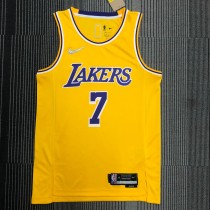 Los Angeles Lakers  75 Year  Yellow #7 ANTHONY  1:1 Quality NBA Season Jerseys 2022