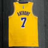 Los Angeles Lakers  75 Year  Yellow #7 ANTHONY  1:1 Quality NBA Season Jerseys 2022