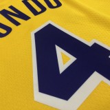 Los Angeles Lakers  75 Year Yellow #4 RONDO 1:1 Quality NBA Season Jerseys 2022