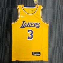 Los Angeles Lakers75 Year  Yellow #3 DAVIS 1:1 Quality NBA Season Jerseys 2022