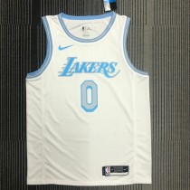 Retro Los Angeles Lakers White #0 WESTBROOK  1:1 Quality NBA Season Jerseys 2021