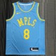 Los Angeles Lakers  Blue #8 BRYANT round neck  MPLS 1:1 Quality NBA Season Jerseys