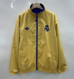 Real Madrid  Two-sided Blue Golden Windbreaker 25-26
