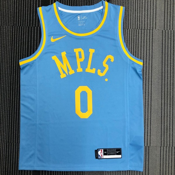 Los Angeles Lakers  Round Neck  MPLS  Blue #0 KUZMA 1:1 Quality NBA Season Jerseys