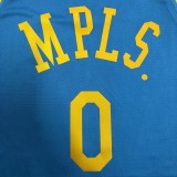 Los Angeles Lakers  Round Neck  MPLS  Blue #0 WESTBROOK  1:1 Quality NBA Season Jerseys