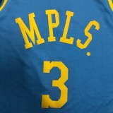 Los Angeles Lakers  Round Neck  MPLS  Blue #3 DAVIS 1:1 Quality NBA Season Jerseys