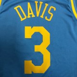 Los Angeles Lakers  Round Neck  MPLS  Blue #3 DAVIS 1:1 Quality NBA Season Jerseys