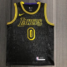 Los Angeles Lakers  Round Neck  snake pattern Black #0 WESTBROOK  1:1 Quality NBA Season Jerseys