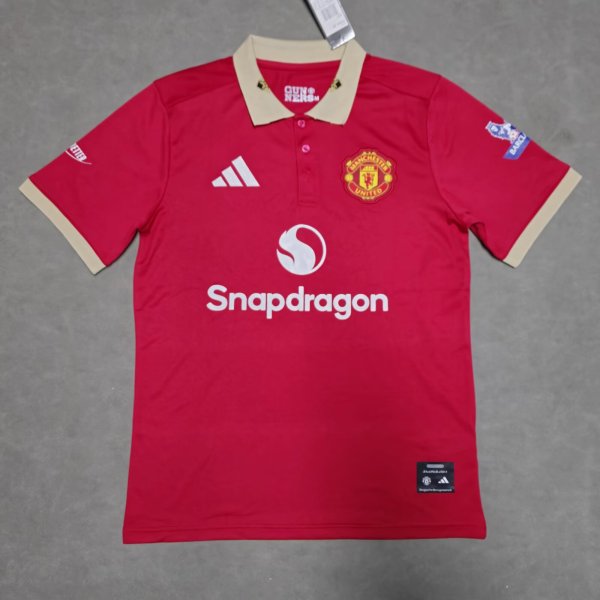 Manchester United Polo Fans  Red 1:1 Quality Soccer Jersey  25-26