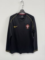 Retro Portugal away Long Sleeve Fans 1:1 Quality Soccer Jersey   2006