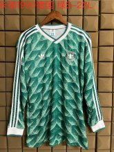 Retro Germany Away  Long Sleeve 1:1 Quality Soccer Jersey 1990