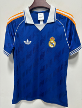 Retro Real Madrid  Polo Fans Blue 1:1 Quality Soccer Jersey  25-26