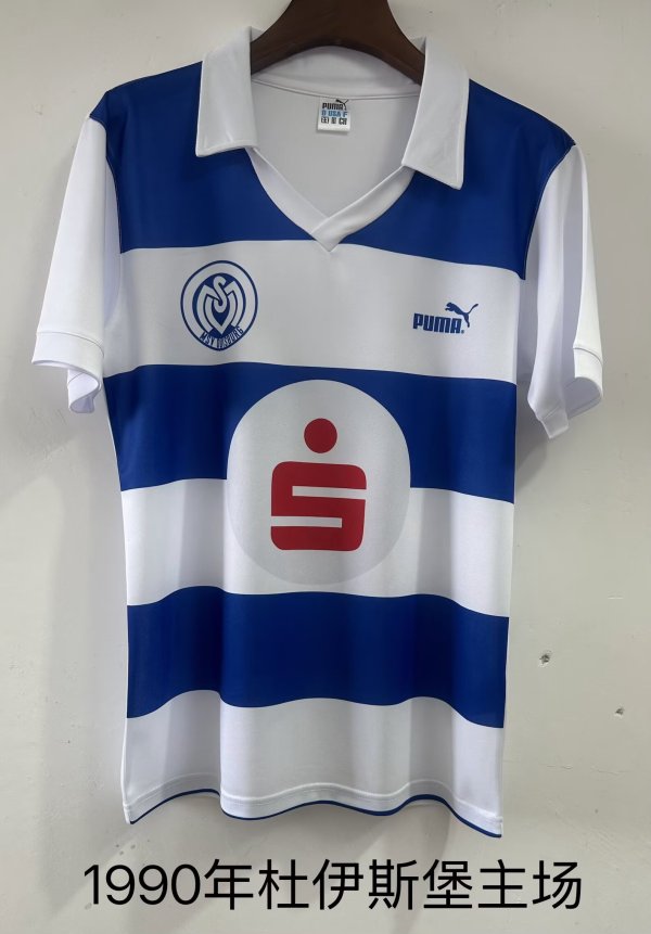 Retro MSV Duisburg Home Fans 1:1 Quality Soccer Jersey 1990