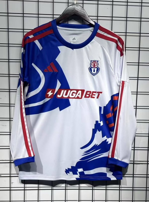 Universidad De Chile Long Sleeve Away Fans 1:1 Quality Soccer Jersey 26-27