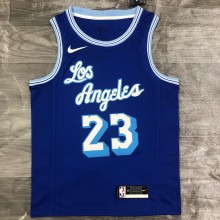 Los Angeles Lakers Retro  #23 JAMES Blue 1:1 Quality NBA Season Jerseys  2021