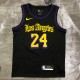 Los Angeles Lakers Latin Black Kobe #24 BRYANT  1:1 Quality NBA Season Jerseys