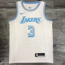 Retro Los Angeles Lakers White #3 DAVIS   1:1 Quality NBA Season Jerseys 2021