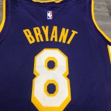 Los Angeles Lakers Kobe  #8 BRYANT Purple V-neck  1:1 Quality NBA Season Jerseys
